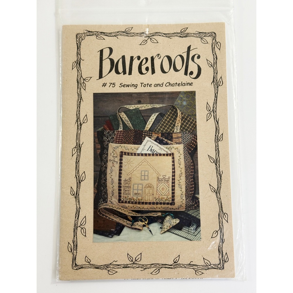 Bareroots Sewing Pattern Tan #75 Sewing Tote and Chatelaine Folk Art Quilt Shop